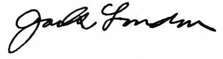 Jack london signature